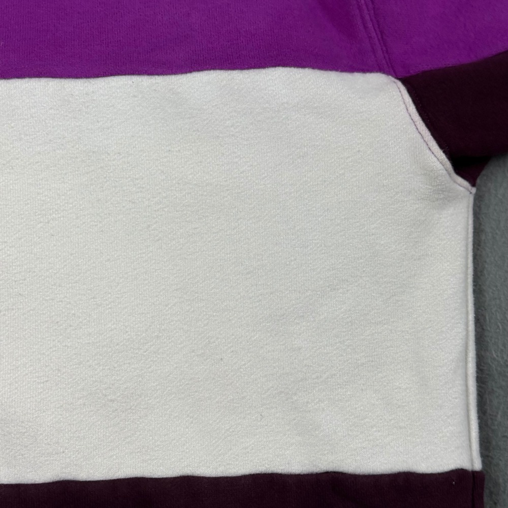 Tna Aritzia Colorblock Sweatshirt Size S Purple White Burgundy Crewneck Fleece - Picture 7 of 12